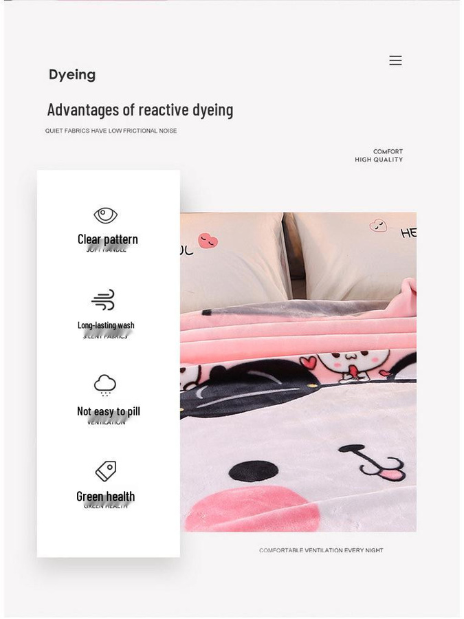 Wish Today Doppellagige verdickte Raschel-Fleece-Decke in Multicolor, B x L: 230 x 200 cm - Bild 1
