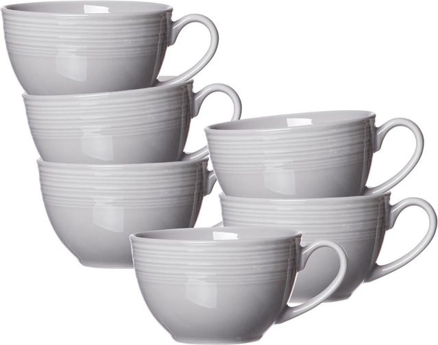 Ritzenhoff & Breker Kaffeetassen Levi 6er Set Weiß 220 ml - Bild 1