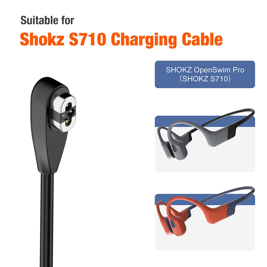 Magnetisches USB-C-Ladekabel für SHOKZ OpenSwim Pro S710 in Schwarz - Bild 2