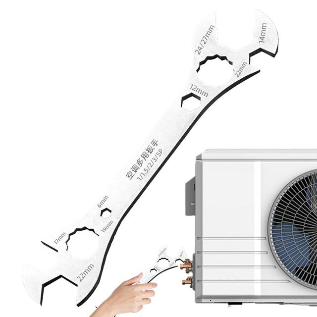 Robuster und ergonomischer HVAC-Serviceschlüssel für Kälte- und Klimaanlagen-Reparaturen in Silber - Bild 1