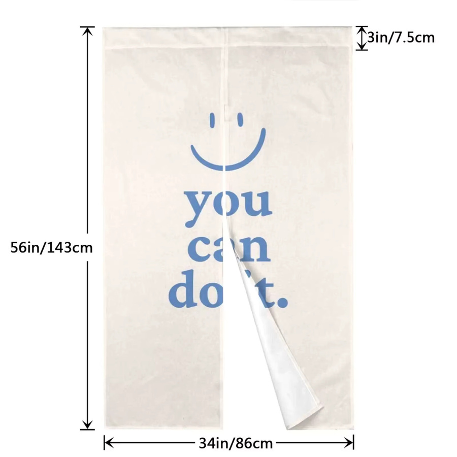 VIKAMA Lichtblockierender Türvorhang Smile im nordischen Stil, Weiß - Bild 3