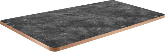 VEGA Indoor-Tischplatte Marvani rechteckig, Kupfer/Schwarz/Marmoriert, B: 80 cm, T: 120 cm, H: 2,5 cm - Bild 1