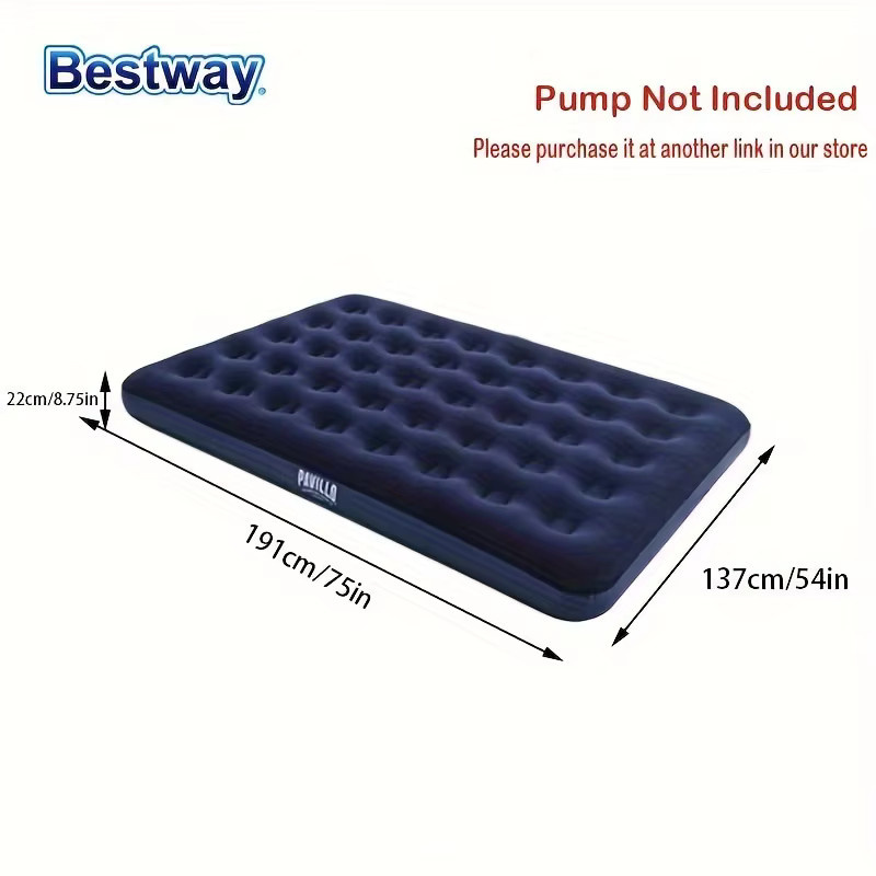 Bestway Outdoor-Luftmatratze beflockt und feuchtigkeitsabweisend B/B/H: 203 x 183 x 22 cm - Bild 2