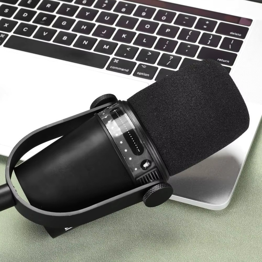 Shure Ersatz-Mikrofon-Windschutzabdeckung aus beflocktem Schaumstoff in Schwarz für MV7 und MV7X - Bild 5