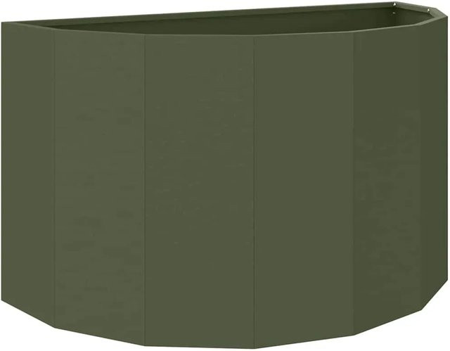 vidaXL Pflanzkübel aus Stahl in Grün, B/T/H: 90 x 45 x 50 cm - Bild 1