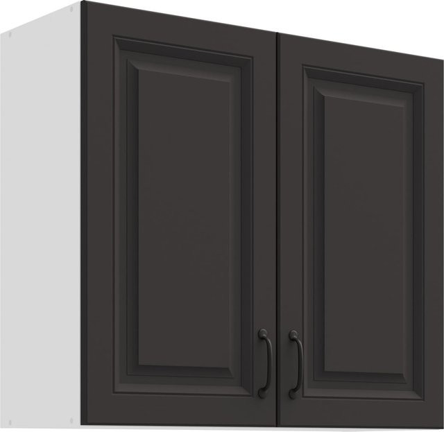 Hängeschrank Stilo in Grau im Landhausstil für deine Küchenzeile, Breite: 80 cm - Bild 1