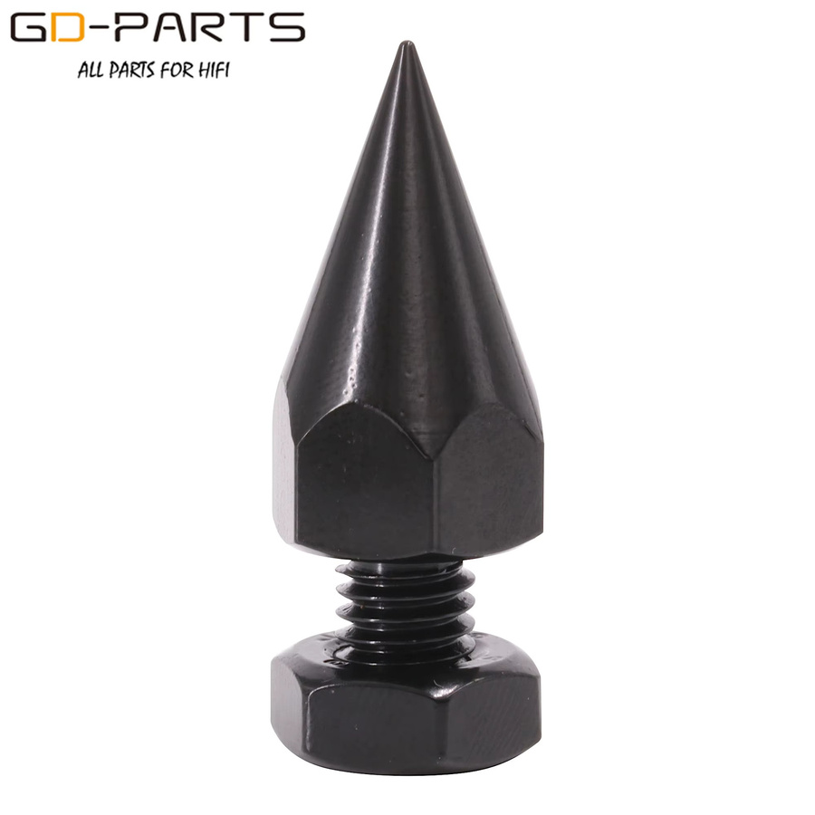 GD-PARTS Lautsprecher Spikes aus Eisen in Schwarz mit M6 oder M8 Gewinde zur Vibrationsdämpfung für Studio Monitore und Plattenspieler, Durchmesser: 40 mm - Bild 2