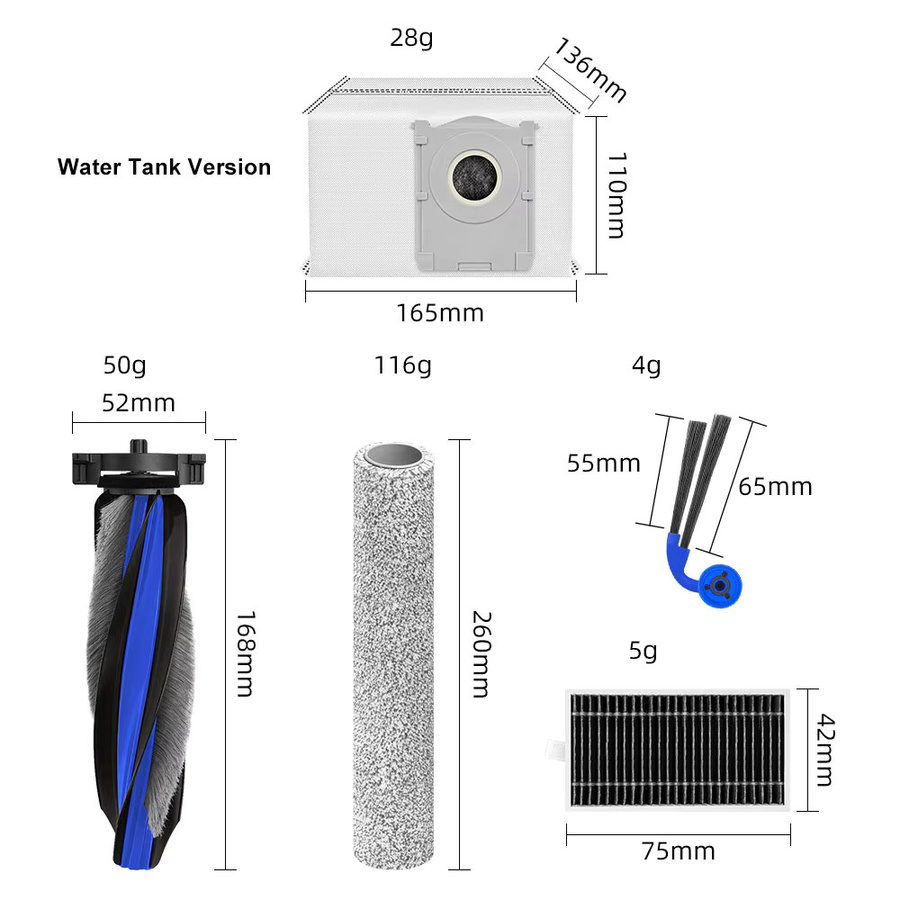 Ecovacs Infinity Bürsten- und Filterzubehör für T90 Pro Omni, T90 Omni, X12 PRO OMNI, X9S Pro Omni, X9S Omni und Yeedi M16 inklusive Wassertank - Bild 2
