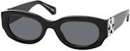 Off-White OERI14E Sonnenbrille, Vollrand, oval, Kunststoff, Unisex, schwarz grau - Bild 1