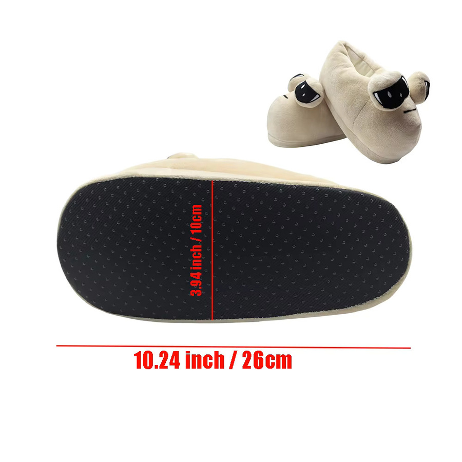 Treasuringu Pou Plüsch Hausschuhe mit Spielzeug, Schnecke - Bild 1