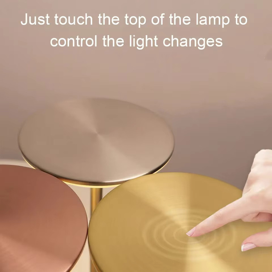 KDULIT Vintage LED Schreibtischlampe aus Metall in Schwarz mit Touch-Steuerung und einstellbarer Helligkeit, wiederaufladbar und tragbar - Bild 2