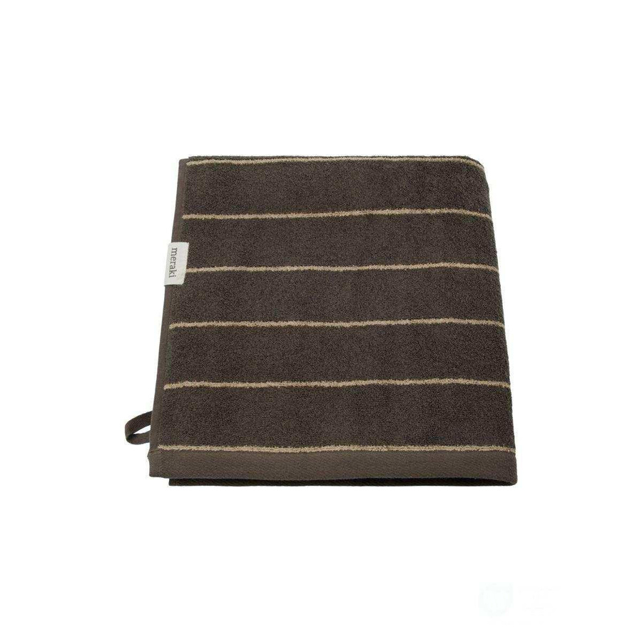 Meraki Handtuch Stripe grün aus Baumwolle, Breite: 70 cm, Länge: 140 cm - Bild 1