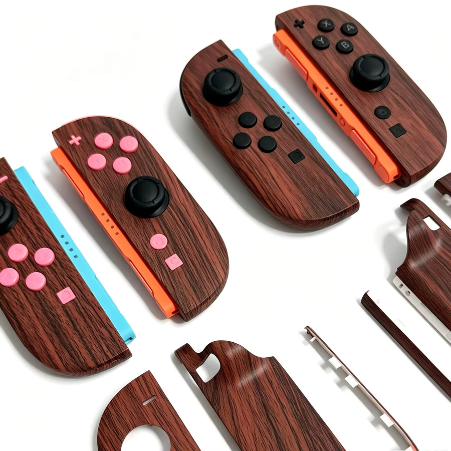Ersatzgehäuse für Nintendo Switch 2 Joycon in Braun als Reparatur-Set aus Holz - Bild 5