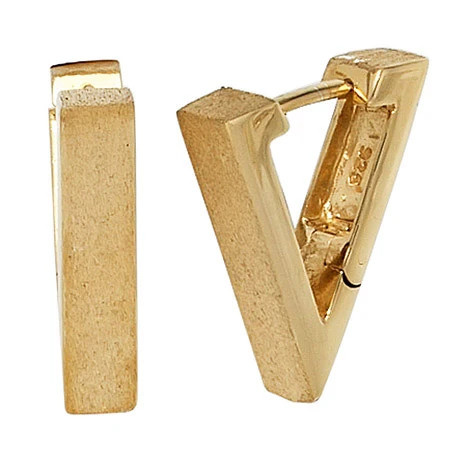 Colfem Creolen 925 Silber, gold vergoldet, eismatt, Unisex - Bild 1