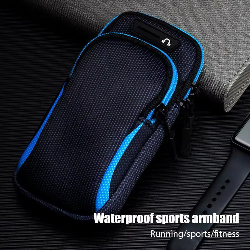 Wasserdichte Universal Sport Armband Handy Tasche für iPhone, Samsung und Xiaomi in Blau oder Schwarz - Bild 2