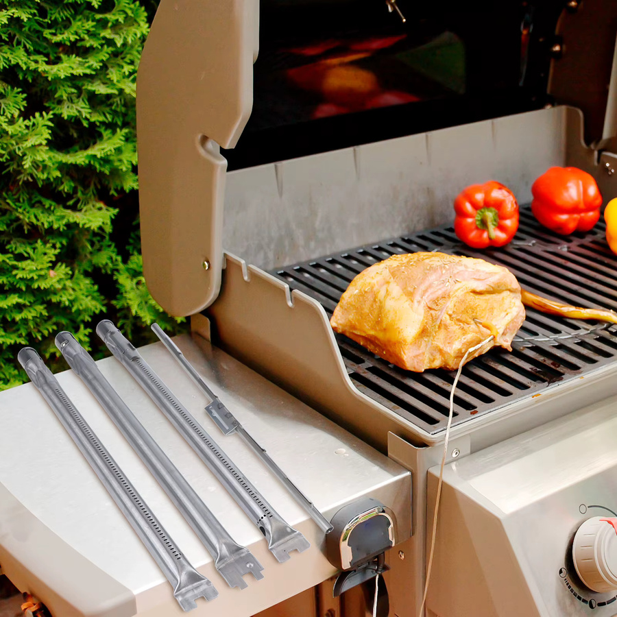 Weber Grillbrenner aus Edelstahl für Weber Spirit E-310, Spirit II E-310 und GS4, Farbe: Silber - Bild 2