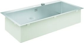 Grohe Spülbecken K800 120-S aus Edelstahl in Silber, B/T: 102,4 x 51 cm - Bild 1