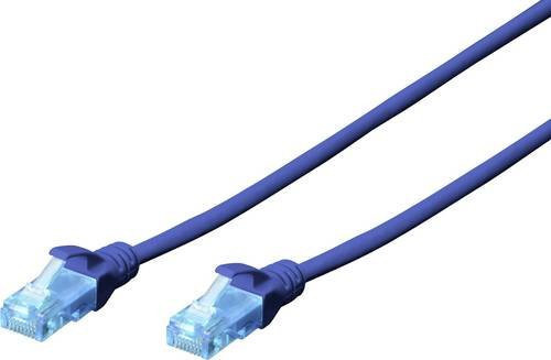 Digitus RJ45 Patchkabel CAT 5e U/UTP Ethernet LAN Kabel Blau, Länge: 3,00 m - Bild 1