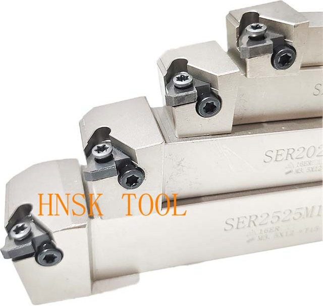 TETLOCK Außengewindedrehwerkzeug Halter in Silber für CNC-Drehschneider SER1616H16 SER2020K16 SER2525M16 SEL1616H16 SEL2020K16 - Bild 1