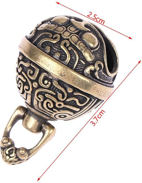 LCAuto parts Messing Glocken Anhänger in Gold, Tropfenform aus Bronze im Antik-Stil für Fengshui und als Glücksbringer - Bild 1