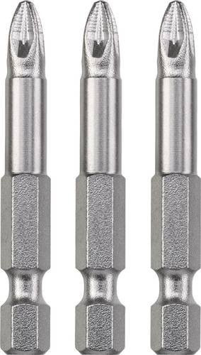 Kwb Kreuzschlitz-Bit PZ 3 aus Stahl, 3er-Set, Silber - Bild 1