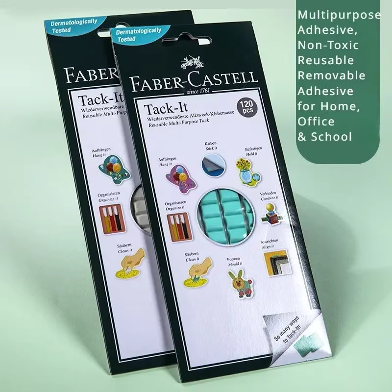 Faber-Castell Tack-It Mehrzweck-Klebepaste in Grün, ungiftige und wiederverwendbare Klebemasse für Bastelarbeiten und Poster-Aufhängungen, 90 g - Bild 3