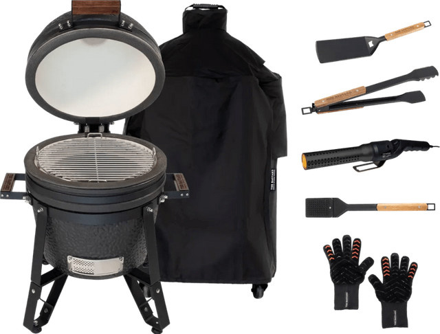 The Bastard Urban Compact Komplettes Starterset für Kamado Grill in Schwarz - Bild 1
