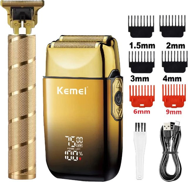 Kemei KM-TX10 T9 Haarschneider, Gold, Herren - Bild 1
