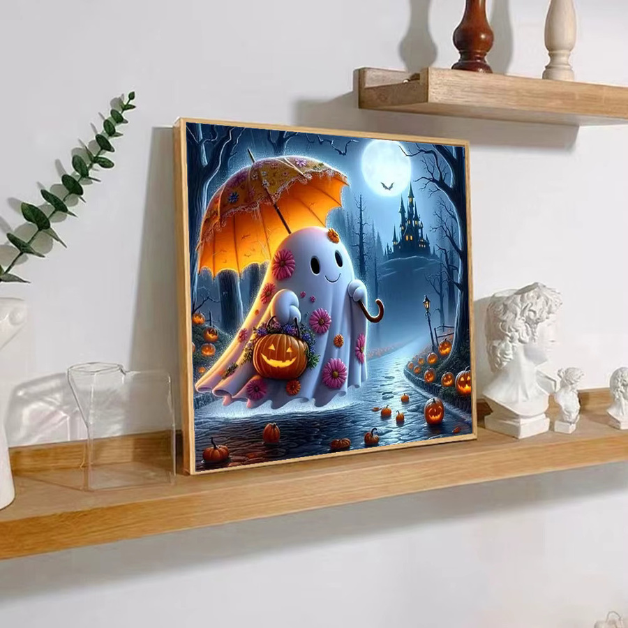 Nachtgeist Diamantmalerei Halloween Cartoon Mosaik Dekoration für das Kinderzimmer B/H: 20 x 20 cm - Bild 3