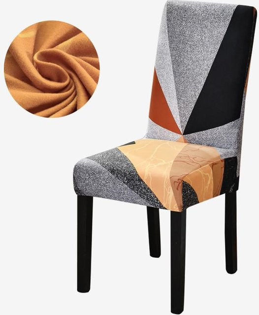 Utmya Dom Textile Dehnbare Esszimmerstuhl Sitzbezüge aus Polyester in Mehrfarbig, Waschbare und Rutschfeste Stuhlschutzhüllen für Parson Chairs - Bild 1