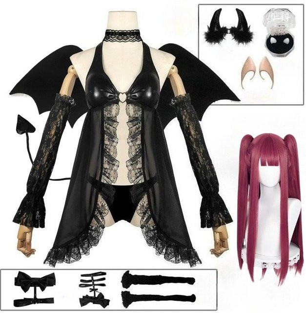 Kitagawa Marin Cosplay Kostüm Kleiner Teufel Uniform, Zubehör, Schwarz - Bild 1