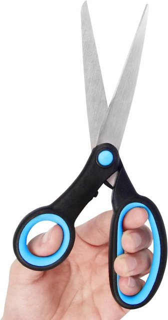 Skyo Linkshänder Stoffschere aus Edelstahl, 10 Zoll (25,4 cm), Schwarz, Professionelle Hochleistungs-Schere für Leder, Nähen und Stickerei - Bild 1