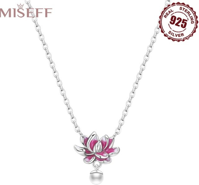 MISEFF Halskette, 925 Silber, Perle, Zirkonia, Damen - Bild 1