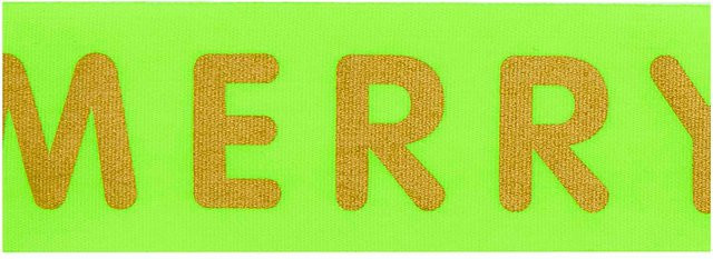 Rico Design Paper Poetry Taftband Merry Christmas in Limone, Breite: 3,8 cm, Länge: 3 m - Bild 1