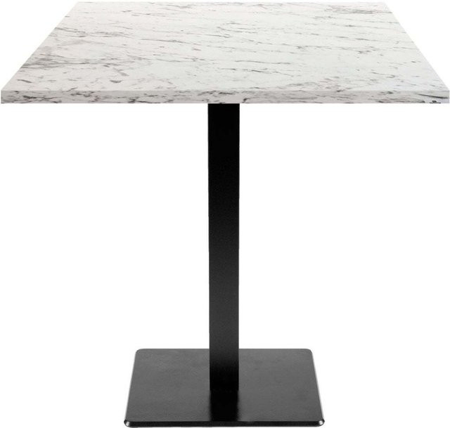 RestooTab Tisch Milan quadratisch in Weiß, Steingrau und Schwarz, B/T/H: 70 x 70 x 75 cm - Bild 1