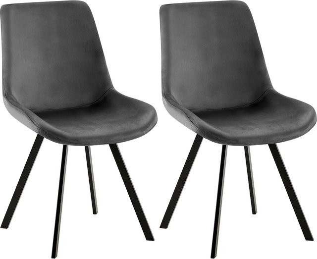 2er Set CLP Esszimmerstühle Lewes mit Samtbezug und 360 Grad drehbarer Funktion - Bild 1