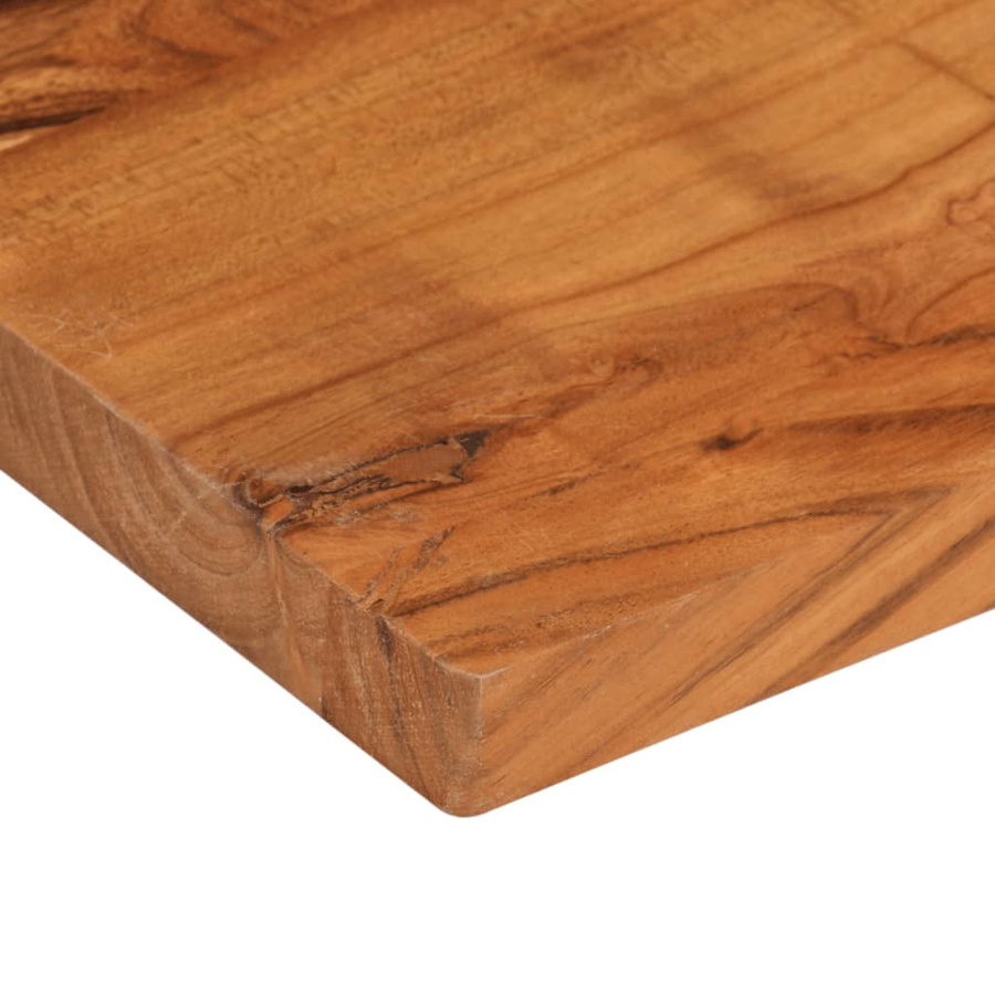 vidaXL Tischplatte aus rustikalem Akazien-Massivholz, Rechteckig, B: 80 cm, T: 70 cm, H: 2,5 cm - Bild 3