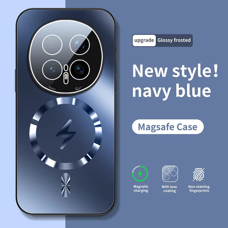 MagSafe kompatible Schutzhülle für Honor Magic 8 Pro, 7 Lite und 6 in Lila, matte magnetische Stoßfest-Hülle - Bild 2