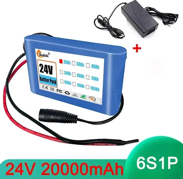 Dadolii Lithium-Ionen-Akku 24V 6S1P 20000mAh in Lila mit Barrel-Plug Anschluss - Bild 1