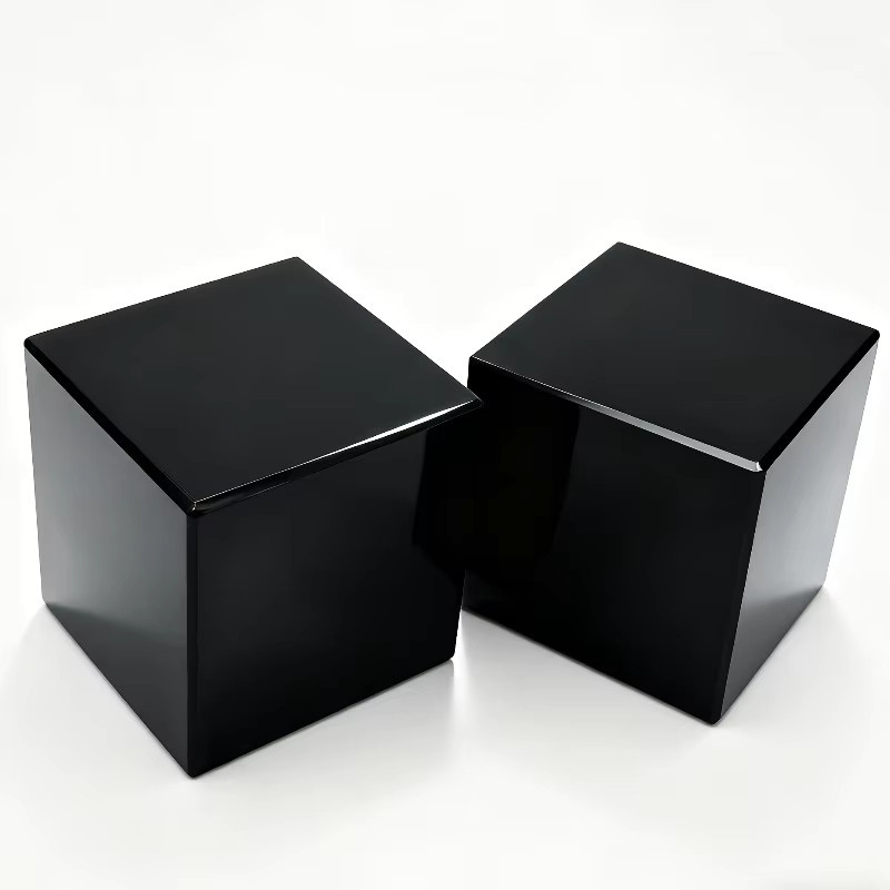 Natürlicher Obsidian-Würfel von CrystalHola in Schwarz - Bild 2