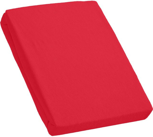 Kinzler Frottee Spannbetttuch in Bordeaux, B/T: 180 x 200 cm bis 200 x 200 cm, Höhe: 25 cm - Bild 1