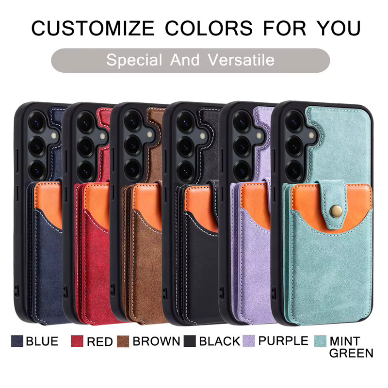 Leder-Magnet-Klapphülle als Brieftasche für Samsung Galaxy A56 A36 A16 A55 A35 A25 A15 A54 A34 A24 A14 A53 A13 in Braun - Bild 5