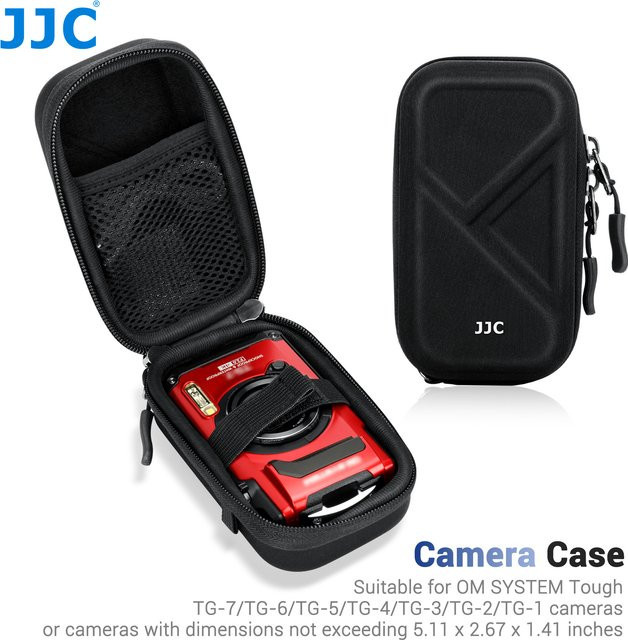 JJC Kompakte Kameratasche für Olympus TG-Serie in Schwarz mit Schultergurt-Karabiner - Bild 1