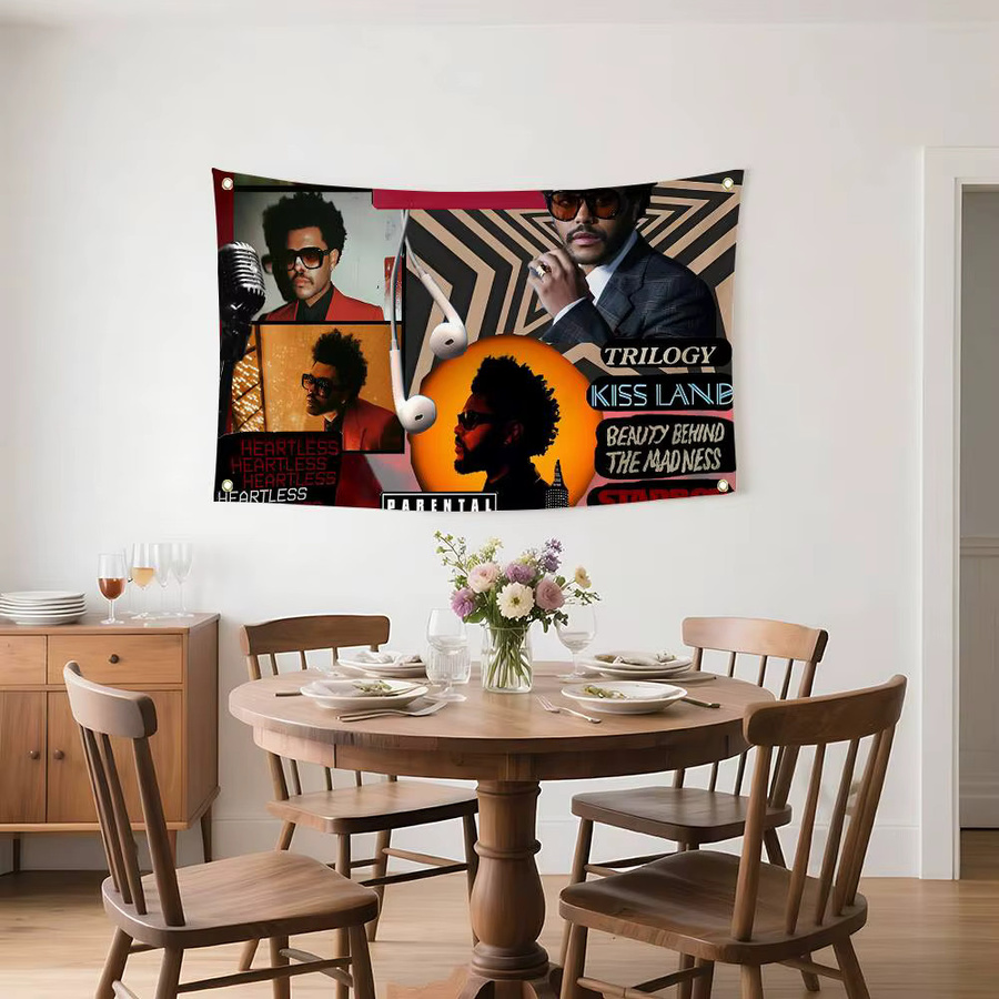 Rastar Flagge The Weeknd mit abstraktem Grafikdesign in Multicolour, B/H: 70 x 50 cm - Bild 5