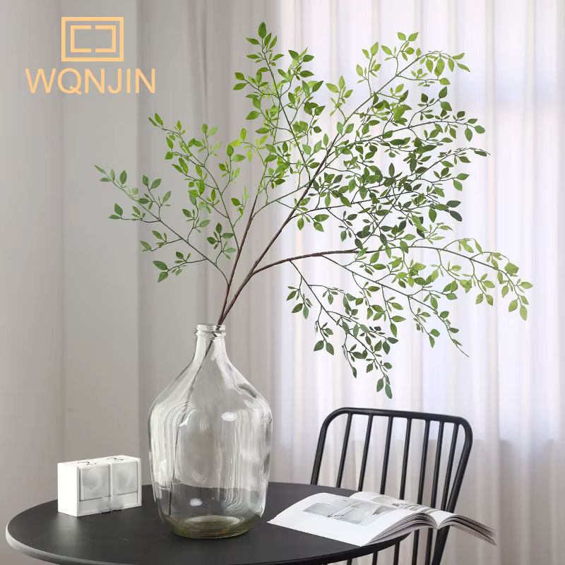 Künstliche Nandina Pflanze von WQNJIN in Grün aus Silikon für deine Hochzeitsdekoration - Bild 2