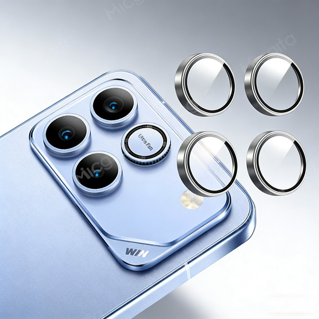 Honor Win Kameraobjektivschutz Set aus Metall und Glas mit 3D-Vollabdeckung, 2 Stück - Bild 1