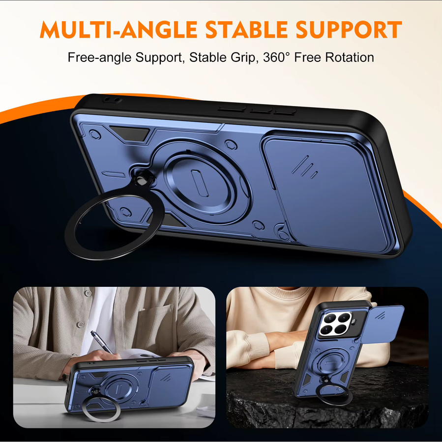 Xiaomi Mi 15T Pro Handyhülle mit magnetischer Panzerung, stoßfester Ringhalterung und Magsafe Kompatibilität für kabelloses Laden - Bild 3