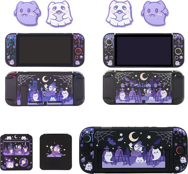 LISM Ghost Schutzhülle für Nintendo Switch, OLED und Switch 2 mit abnehmbarer Hartschale und Joy-Con-Abdeckungen - Bild 1