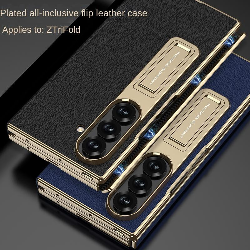 Samsung Galaxy Z TriFold Full-Cover-Flip-Lederhülle mit integriertem Displayschutz und Ständer - Bild 2