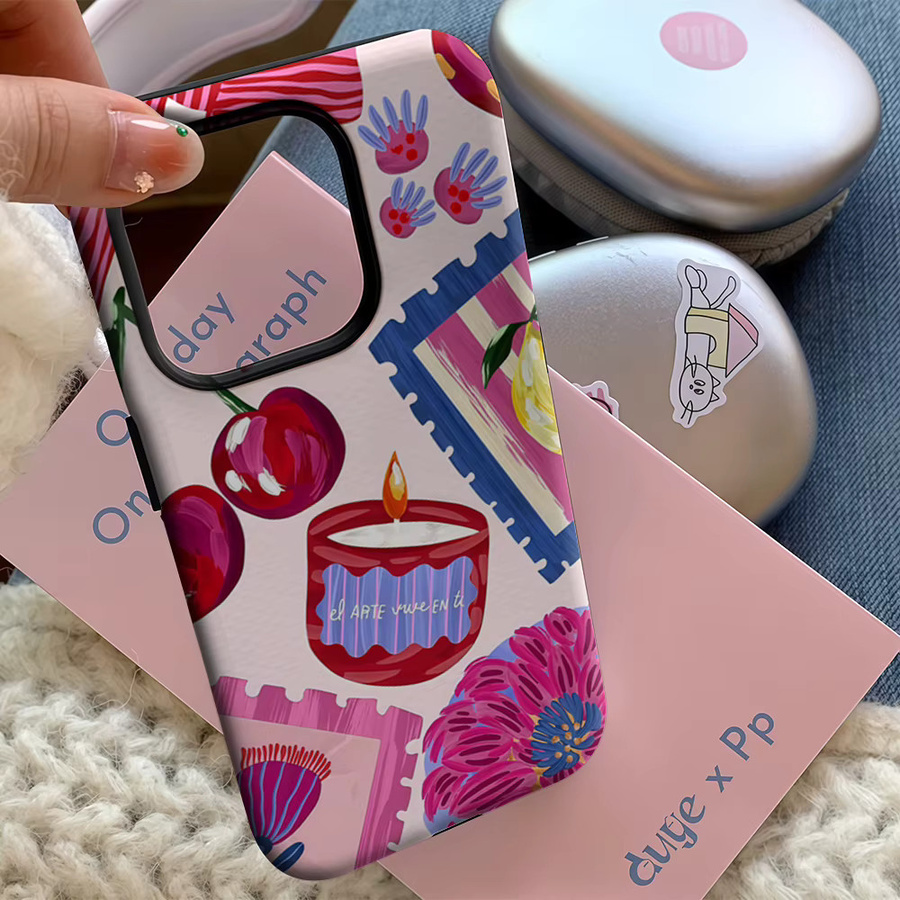 Pink World Handyhülle für iPhone 17 16 15 14 13 12 11 Pro Max Plus mit doppelschichtiger Rückseite in Pink - Bild 5